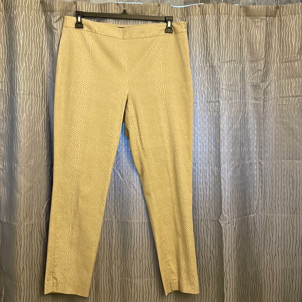 I Tone on tone beige slacks with invisible zipper